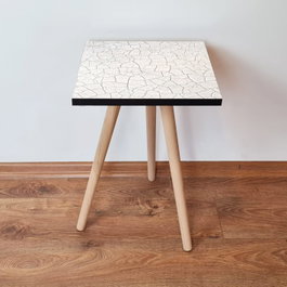 Hanah Home Mesa Auxiliar Shp221 Blanco y Gris